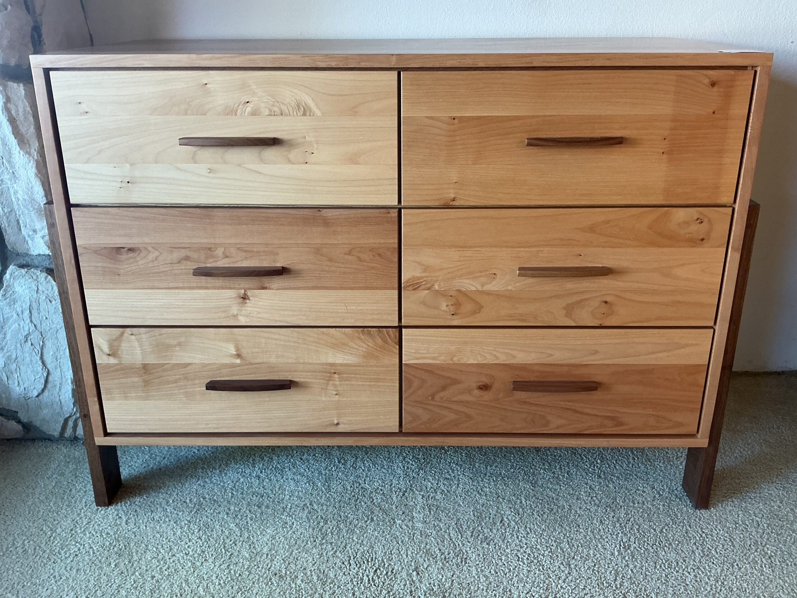 6 drawer two tone lowboy