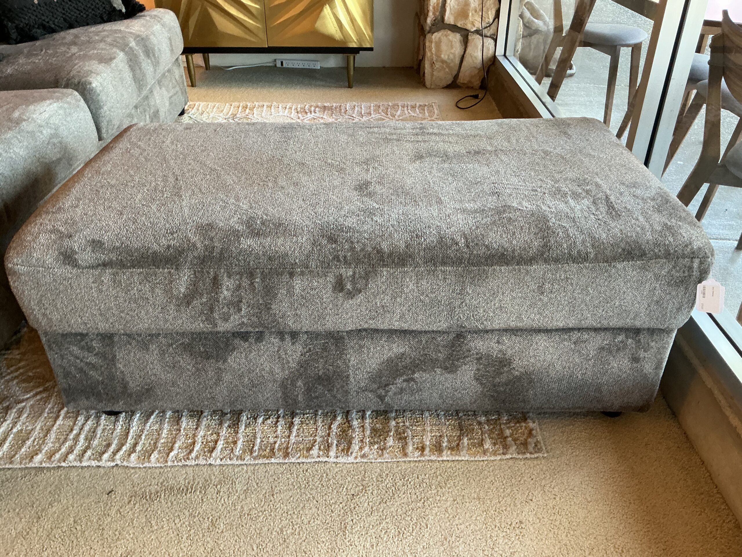 grey ottoman