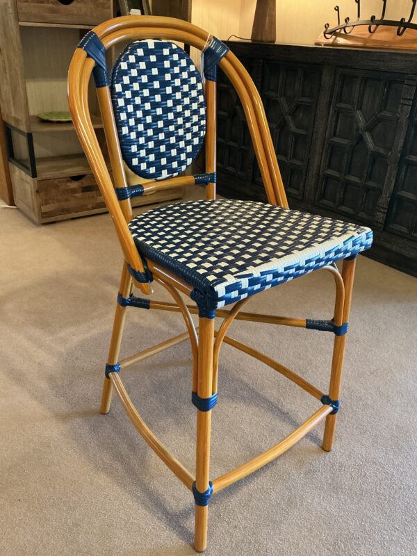 bar stool blue/white