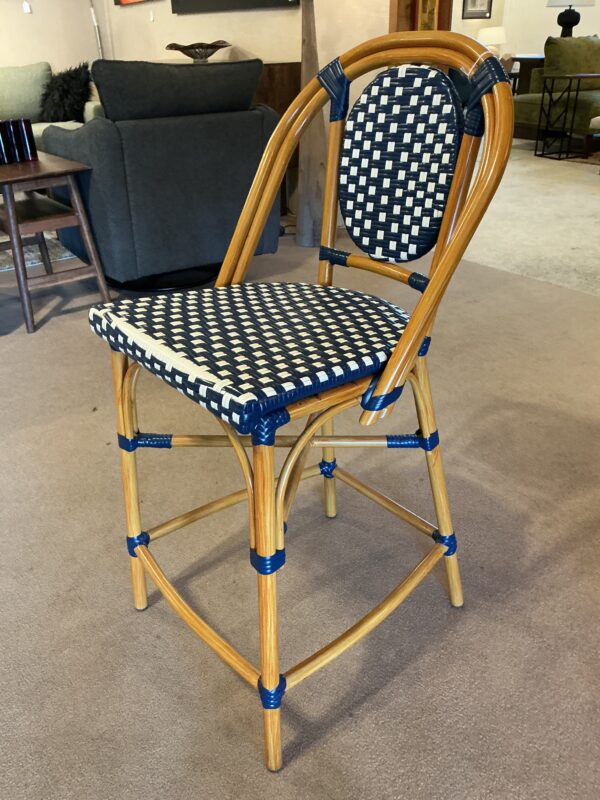 bar stool blue/white