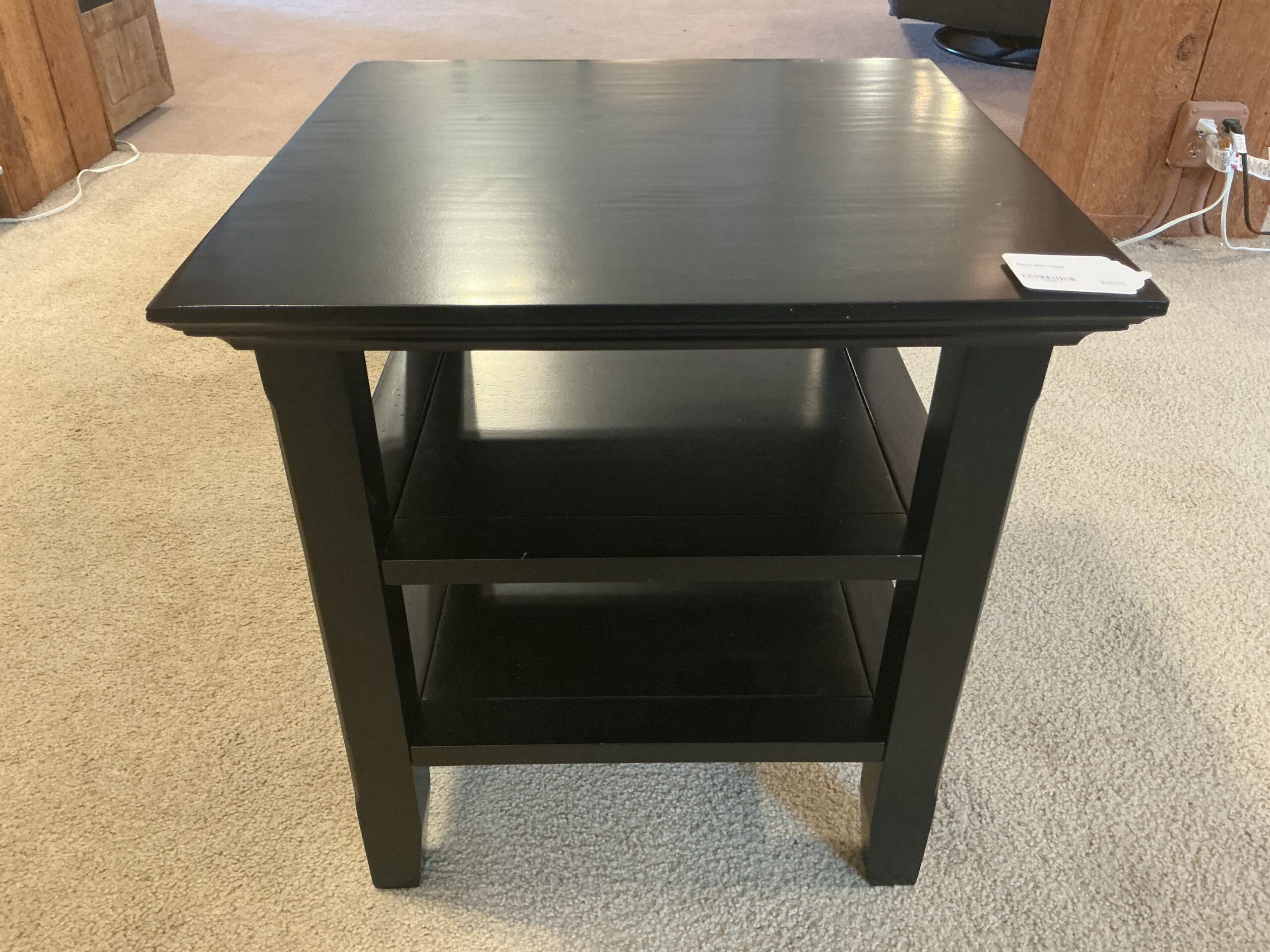 black side table