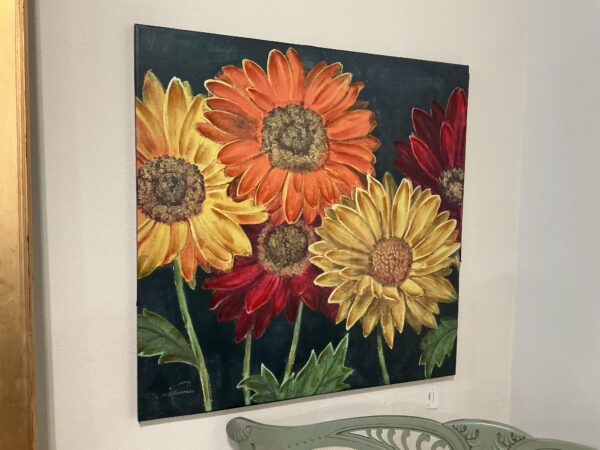large floral canvas art