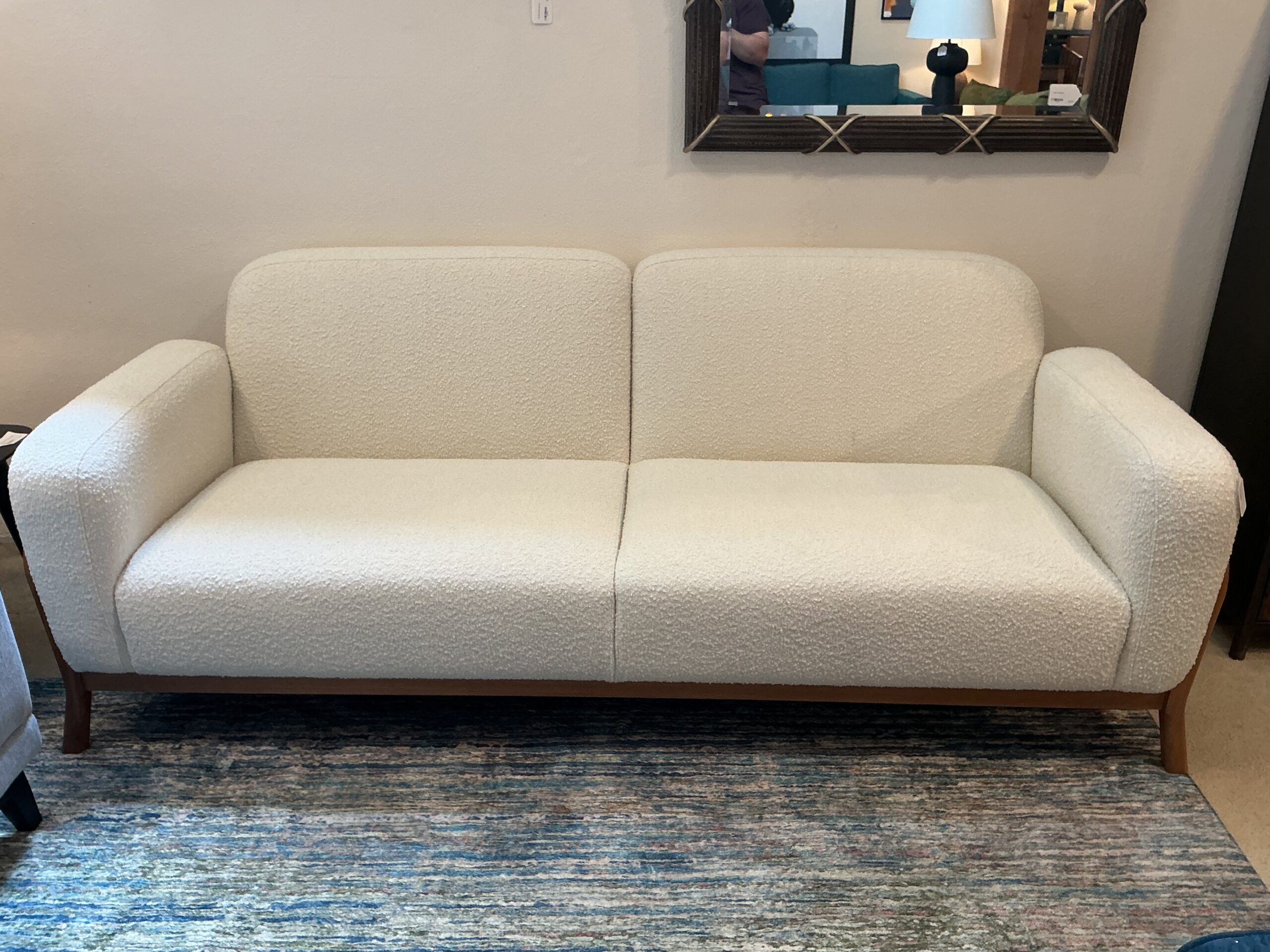 white oak framed sofa