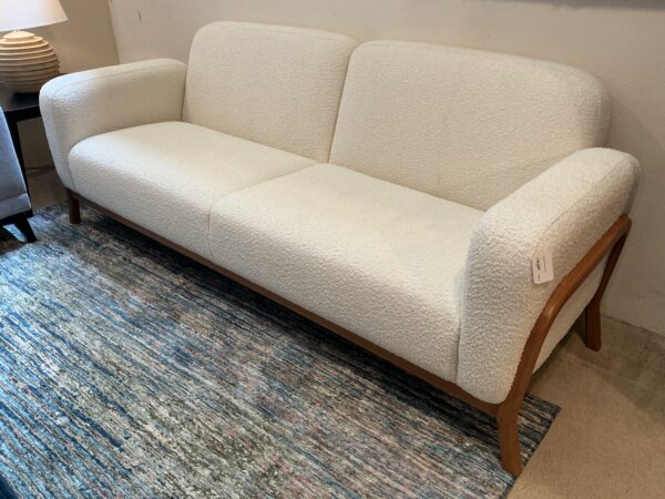 white oak framed sofa