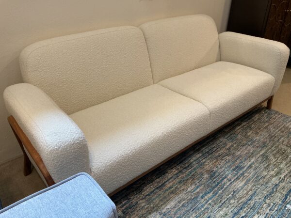 white oak framed sofa