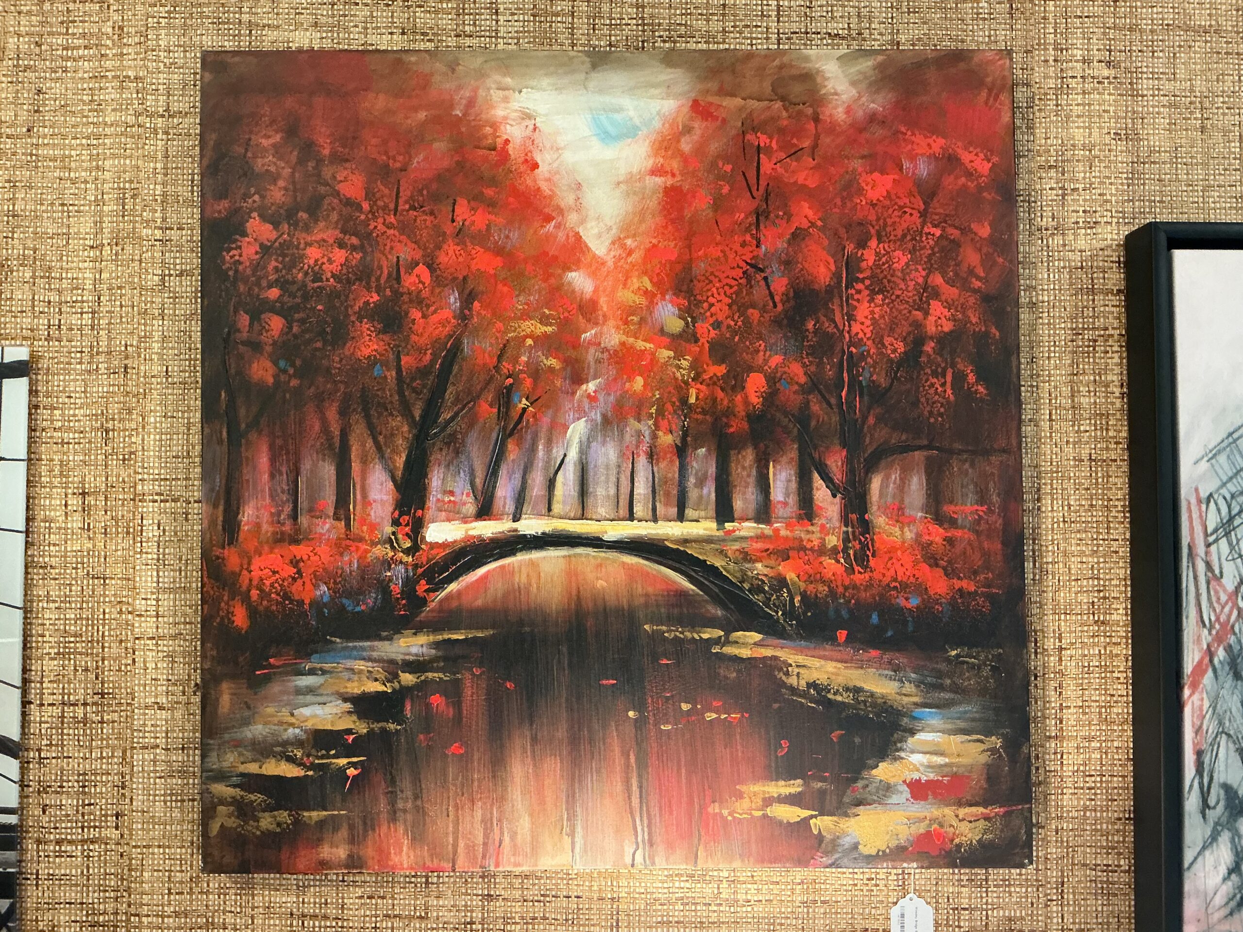 woody bridge scenic canvas art