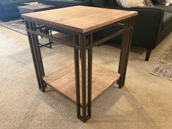 iron base end table