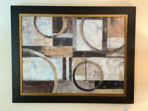 round blk and white wall art
