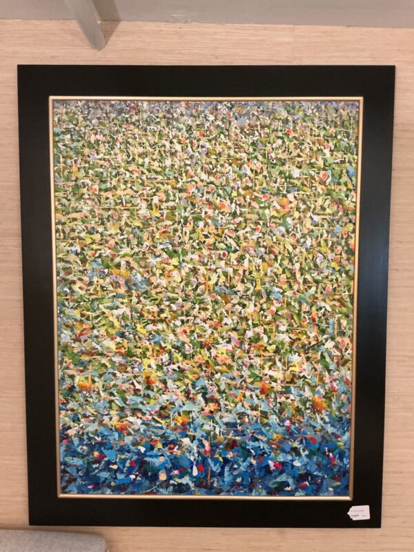 blue green abstract painting
