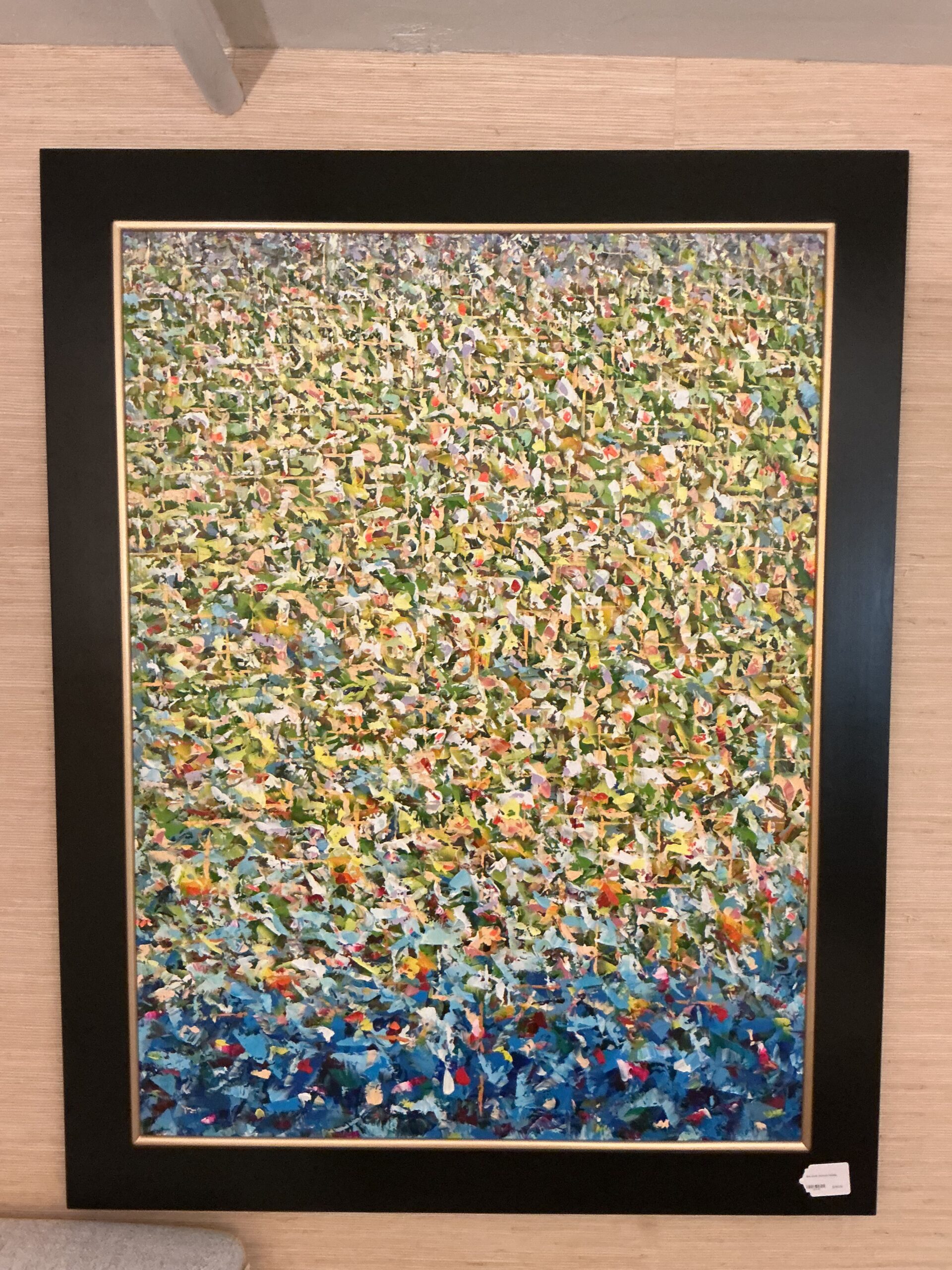 blue green abstract painting