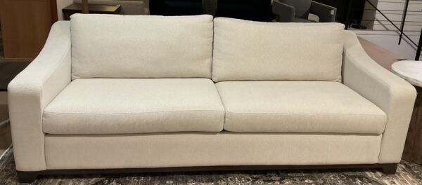 white mod wooden frame framed sofa