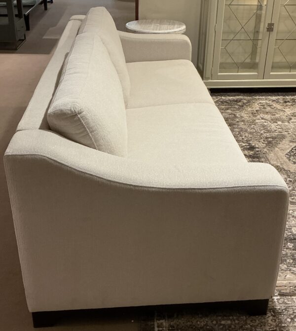 white mod wooden frame framed sofa
