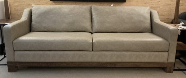 white mod wooden frame framed sofa