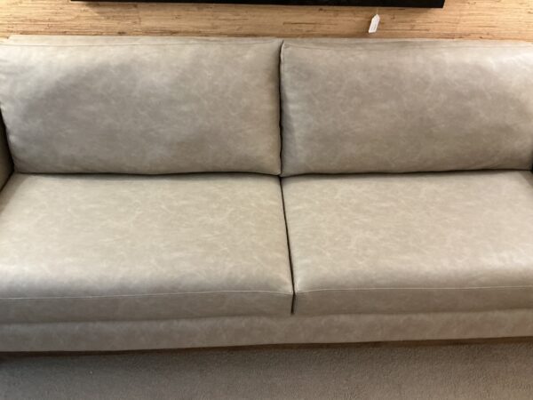 white mod wooden frame framed sofa