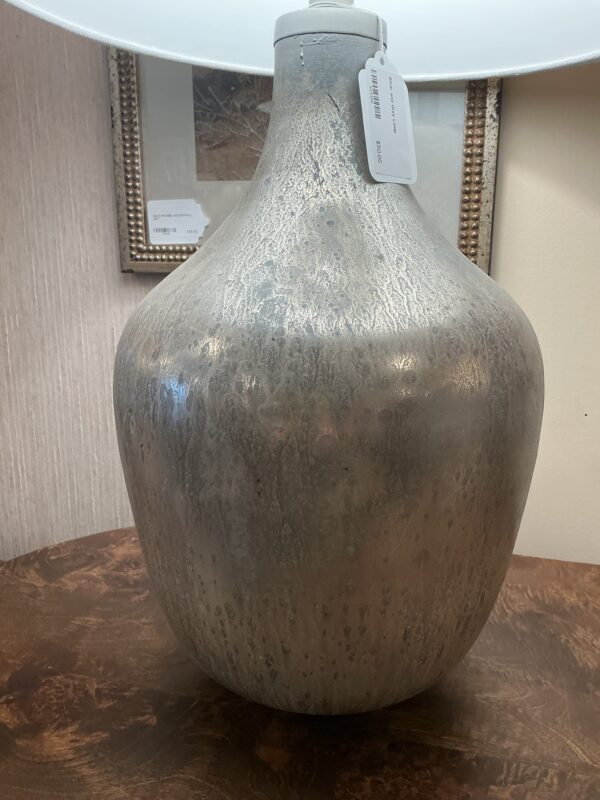 silver and grey lamp