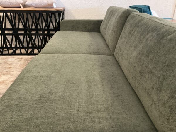 wooden framed metal based sofa