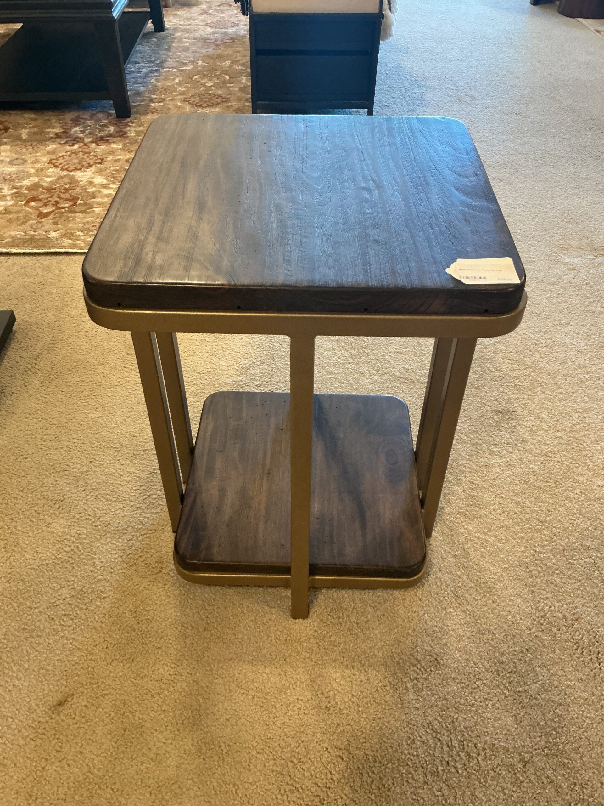metal chairside table