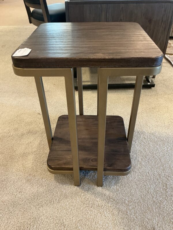 metal chairside table