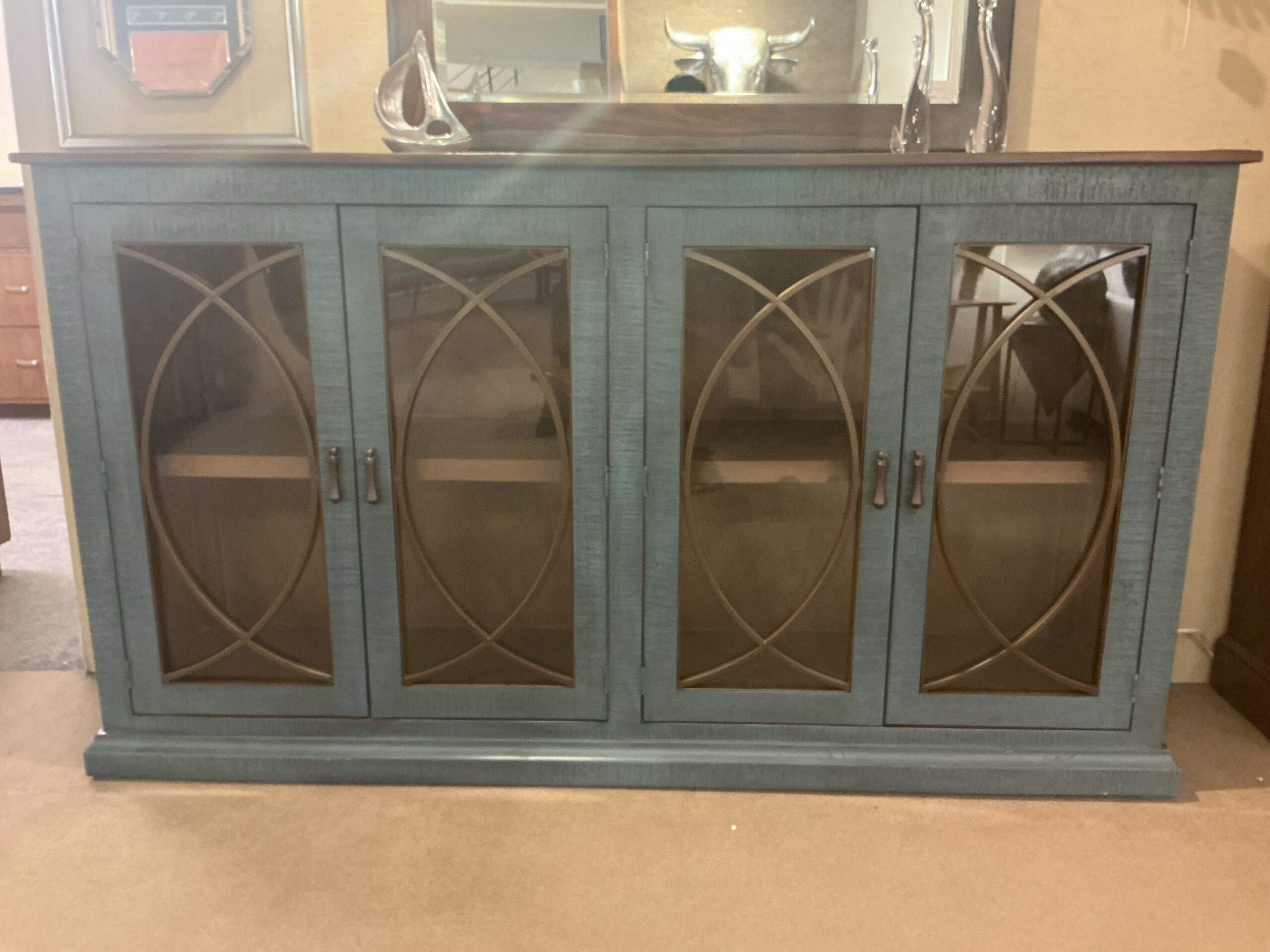 steel blue console