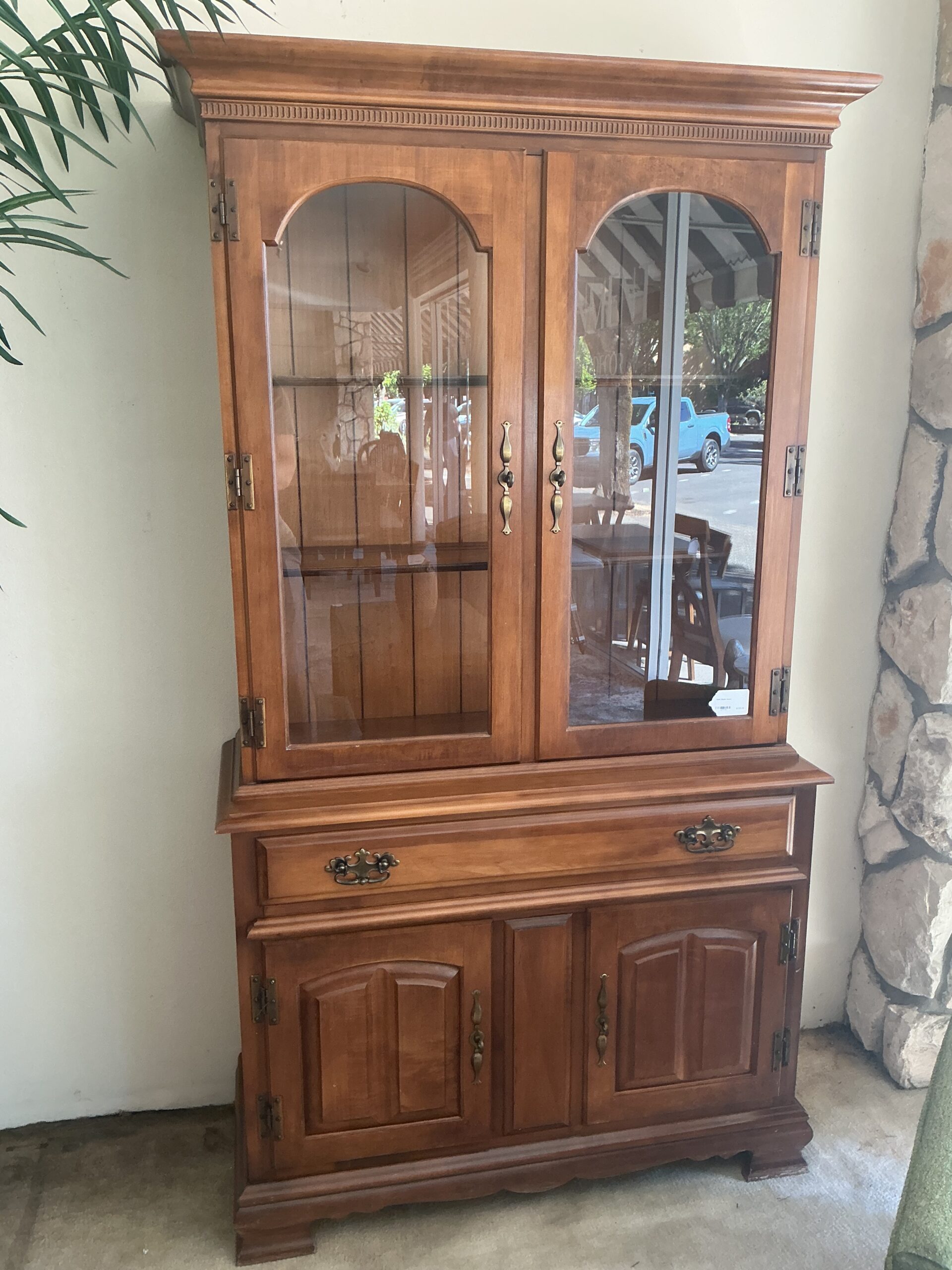 solid maple hutch