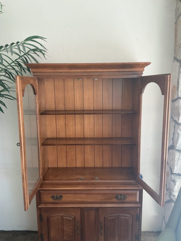 solid maple hutch