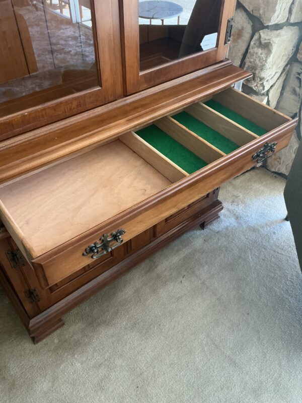 solid maple hutch