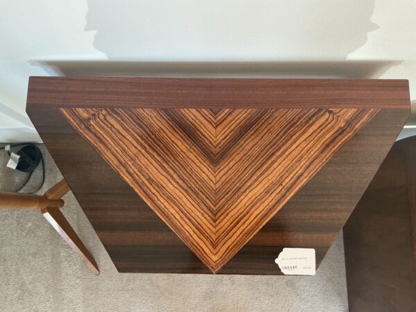 inlay carved wood side table