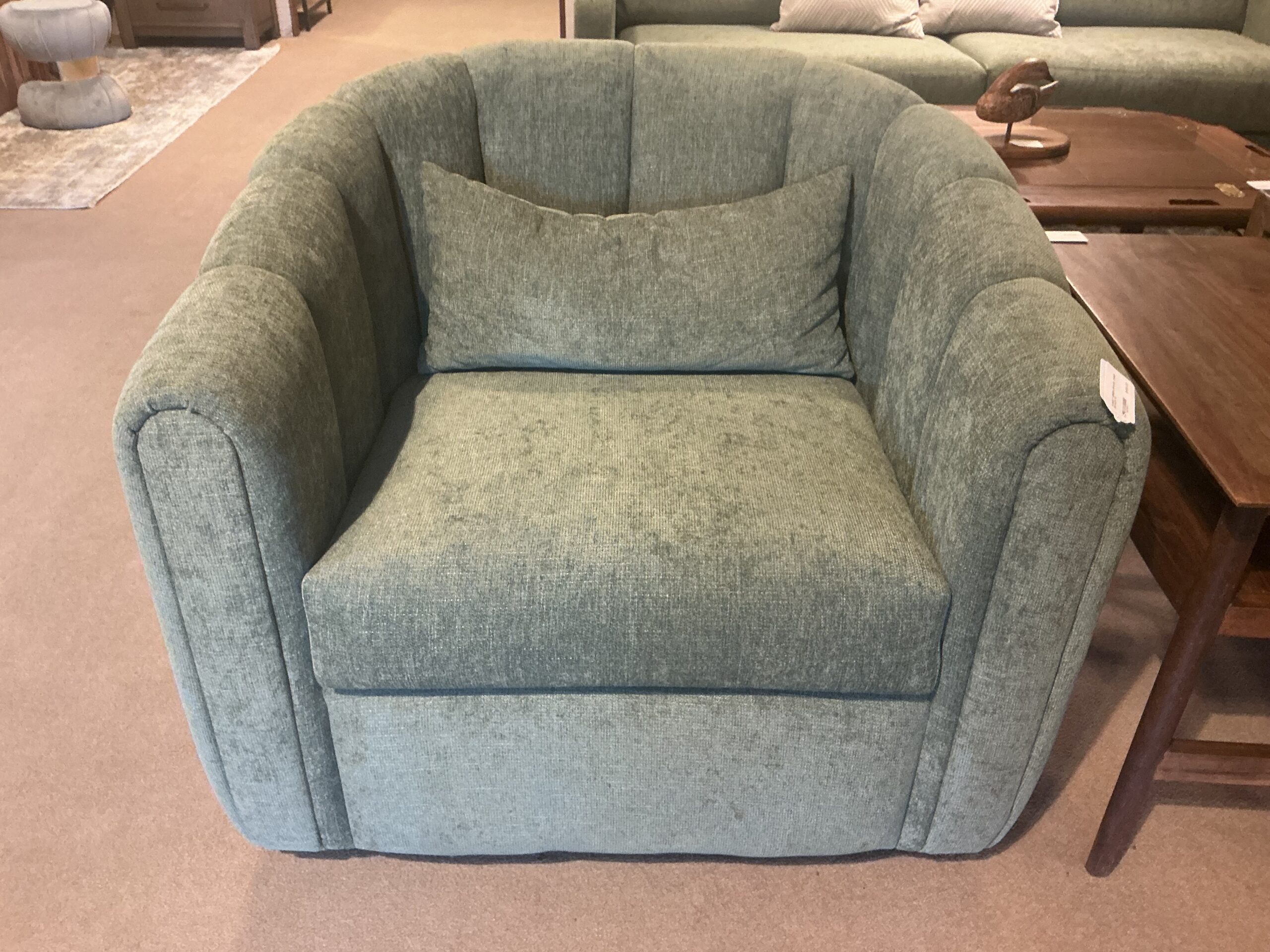 forest green swivel chair
