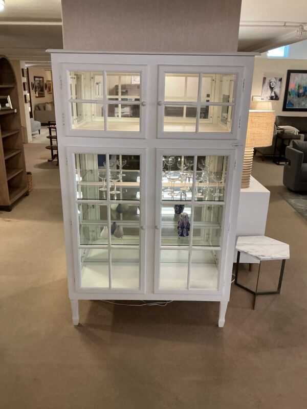 white display case