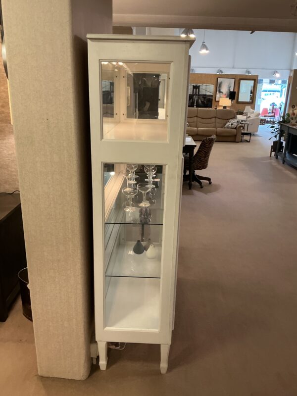 white display case