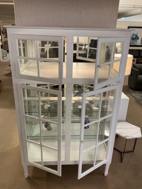 white display case