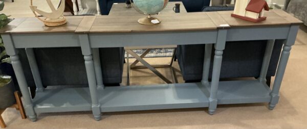 blue sofa table 94”