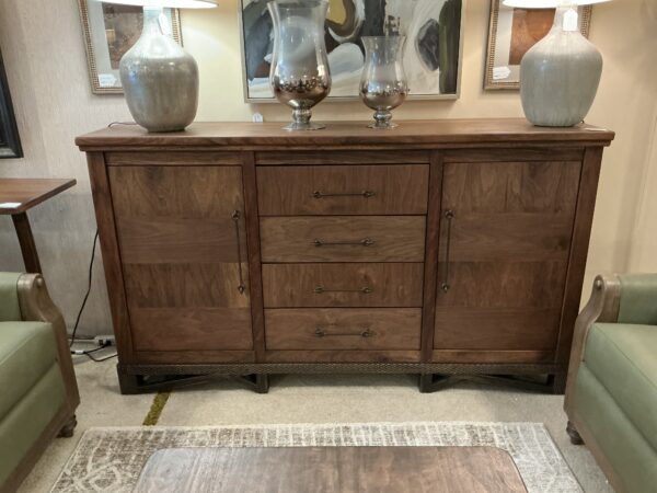 rustic 4 drawer/ 2 door console