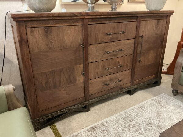 rustic 4 drawer/ 2 door console