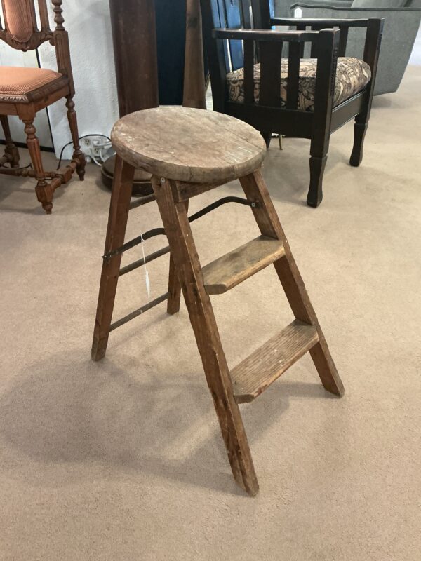 vintage wooden stool