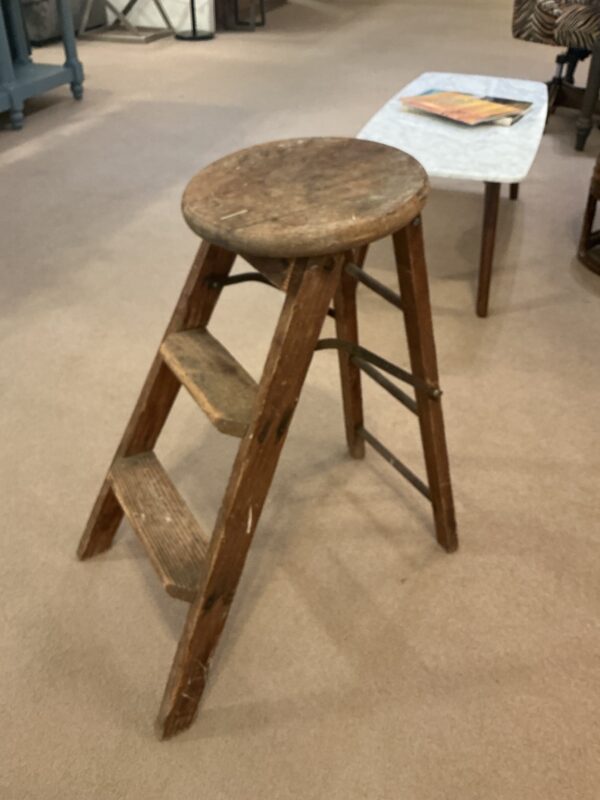 vintage wooden stool