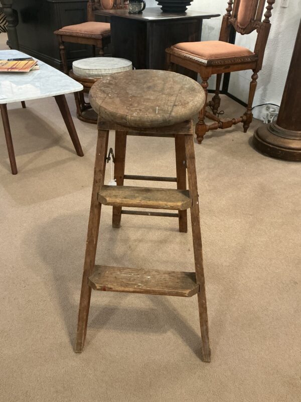 vintage wooden stool