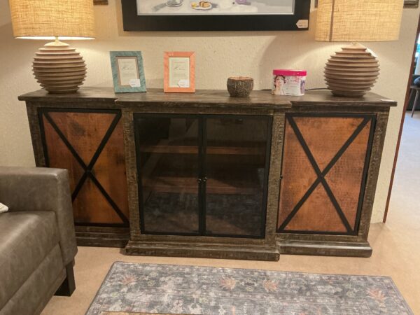 copper door console