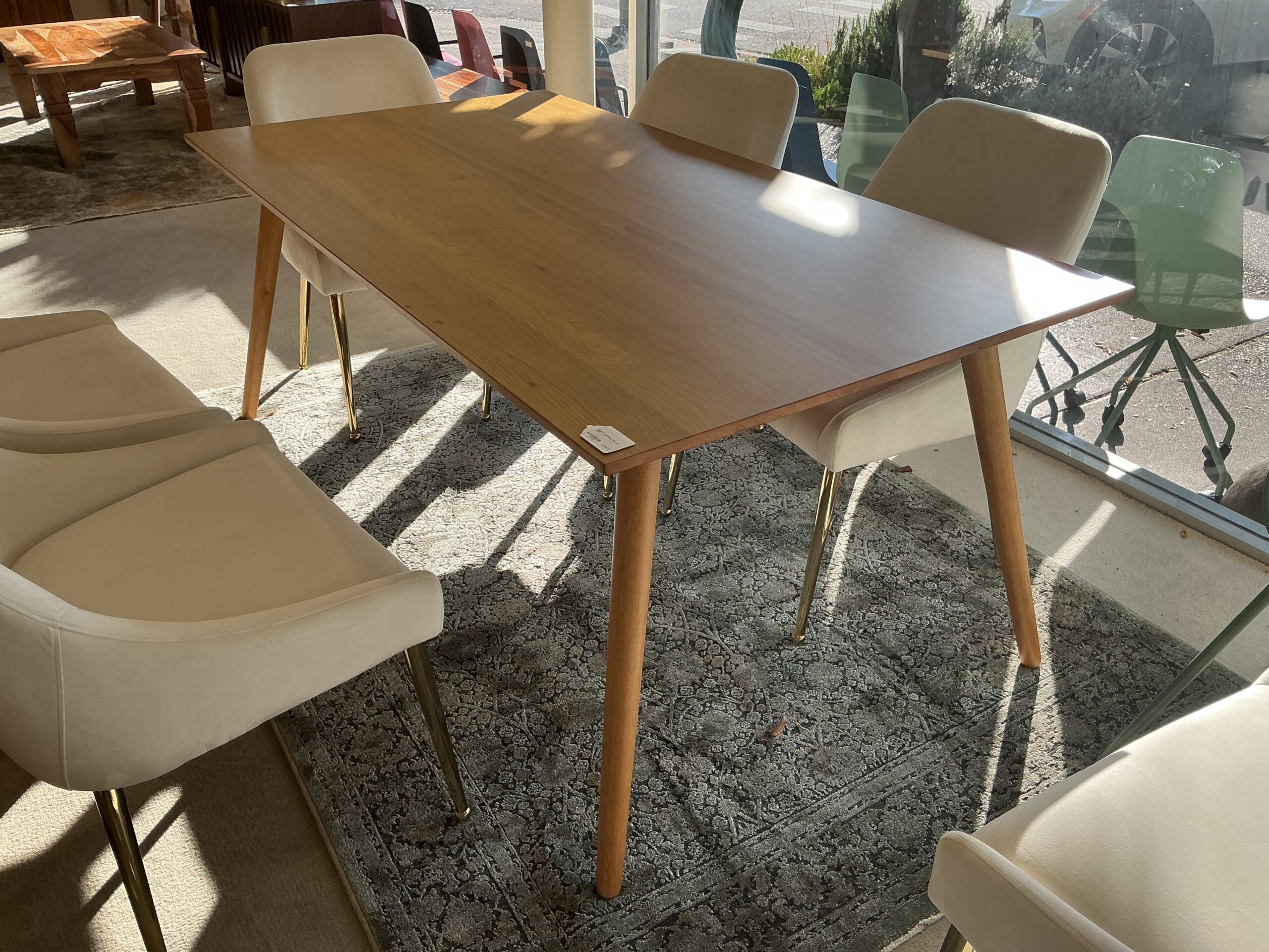 semi 71” oak dining table