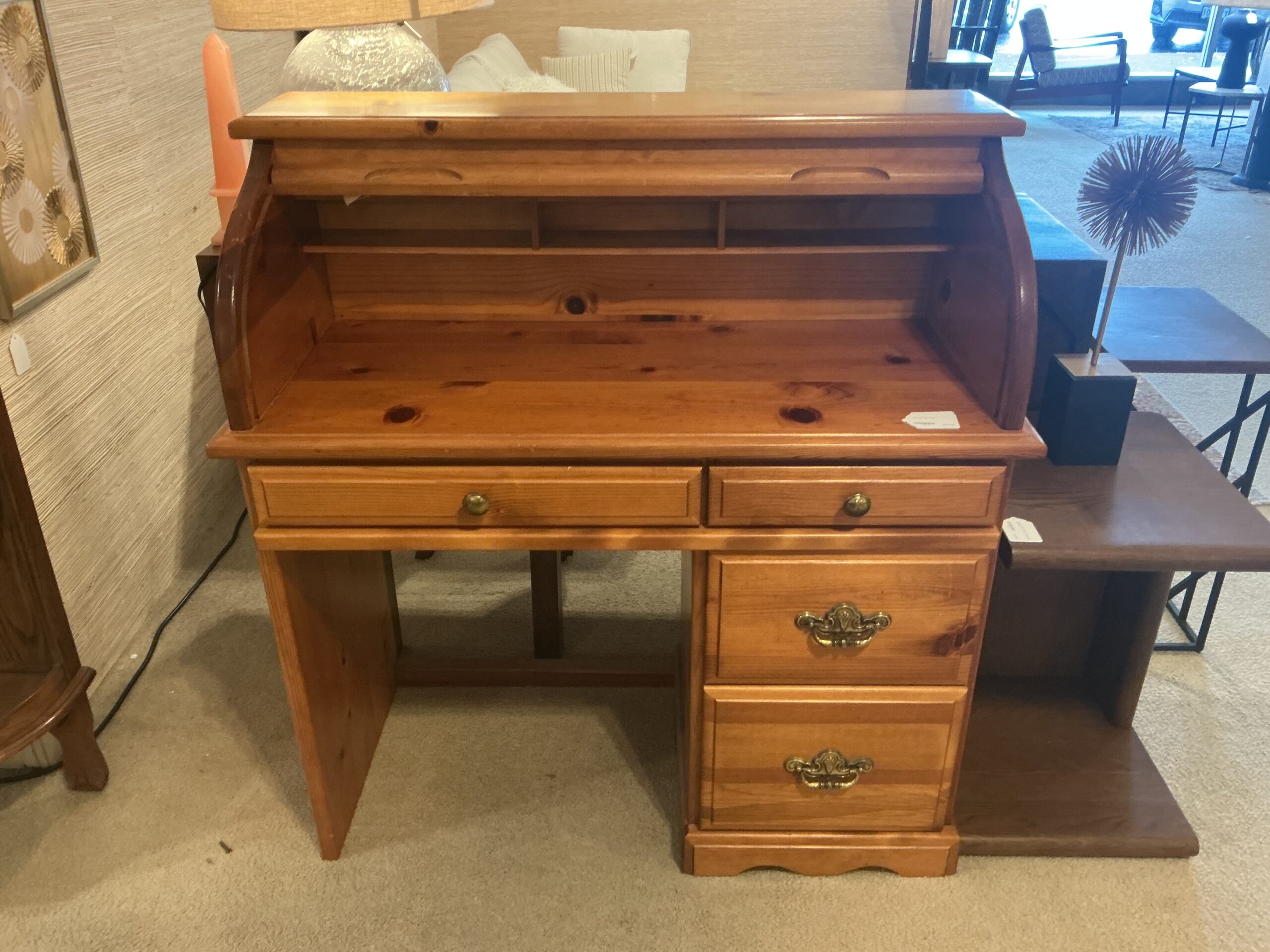oak roll top desk