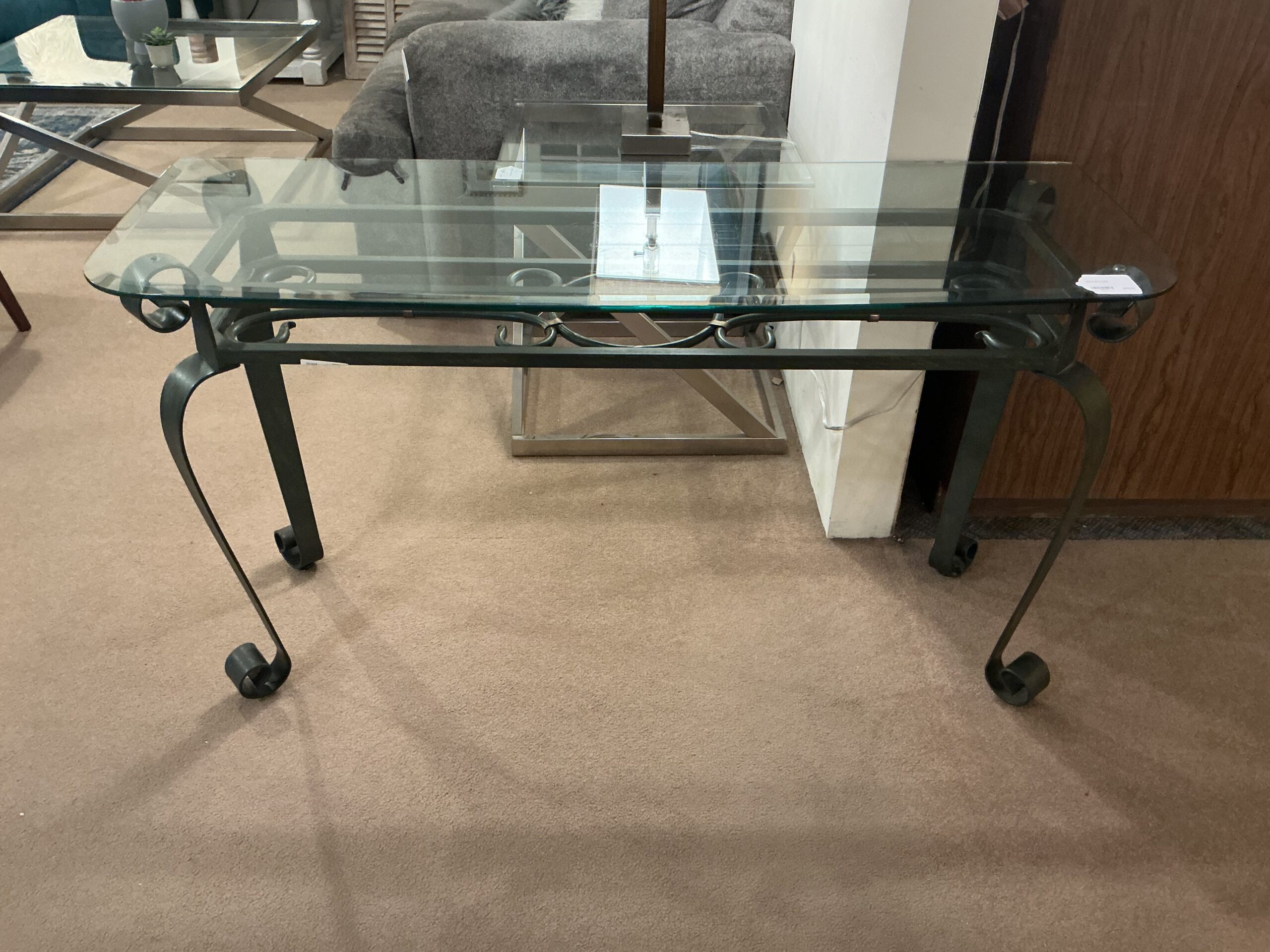glass sofa table