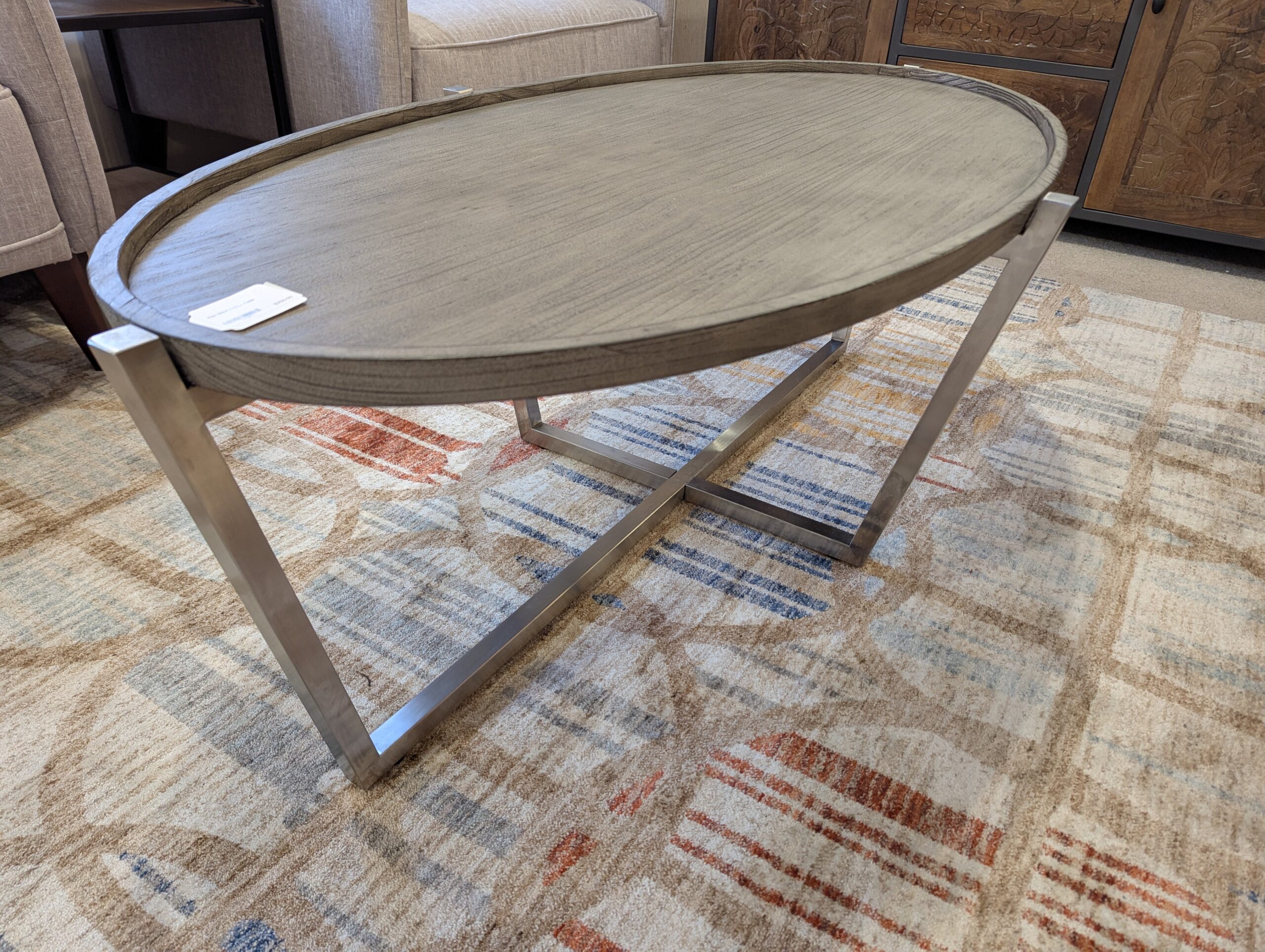 flax steel coffee table
