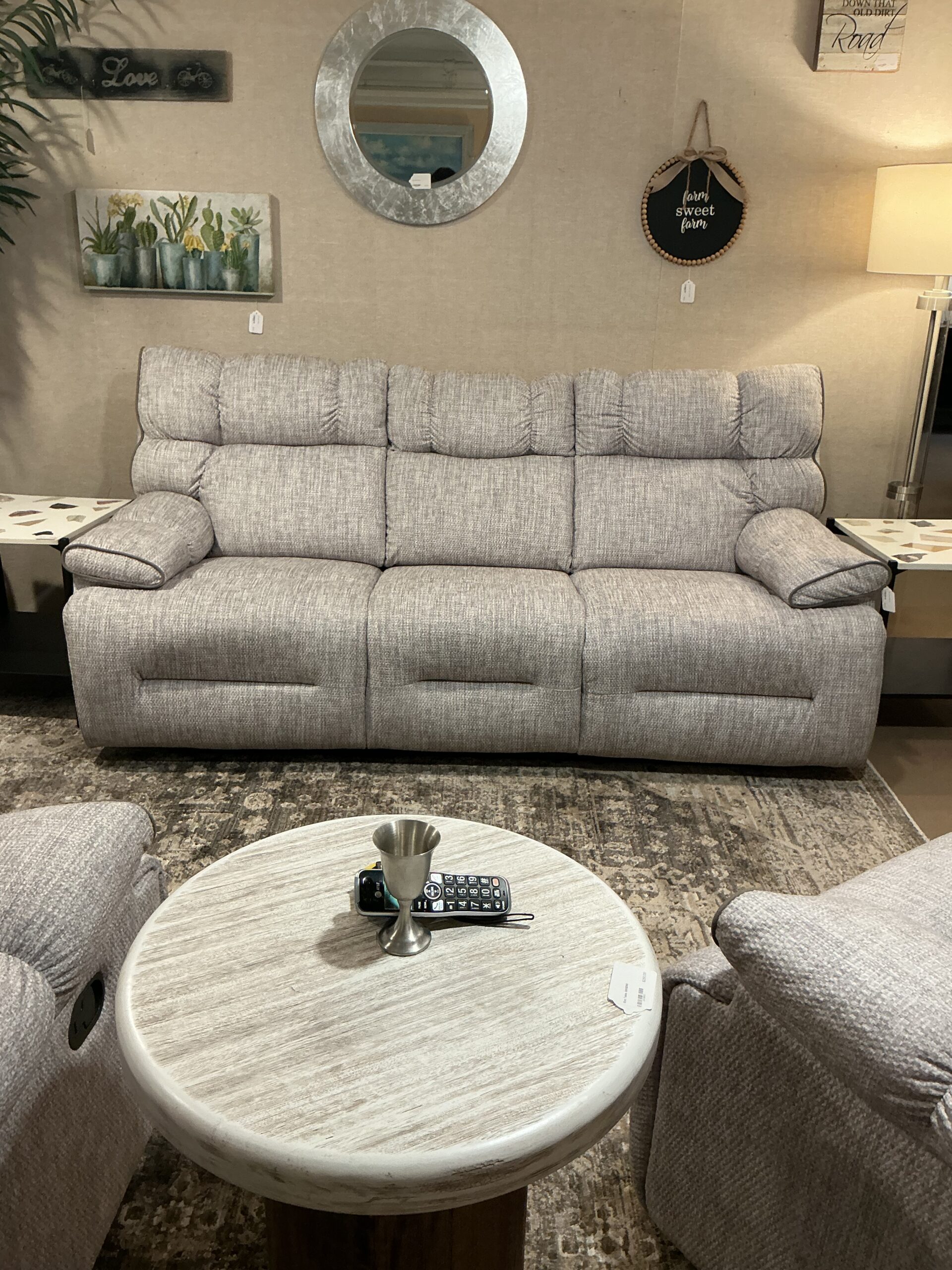 grey sofa