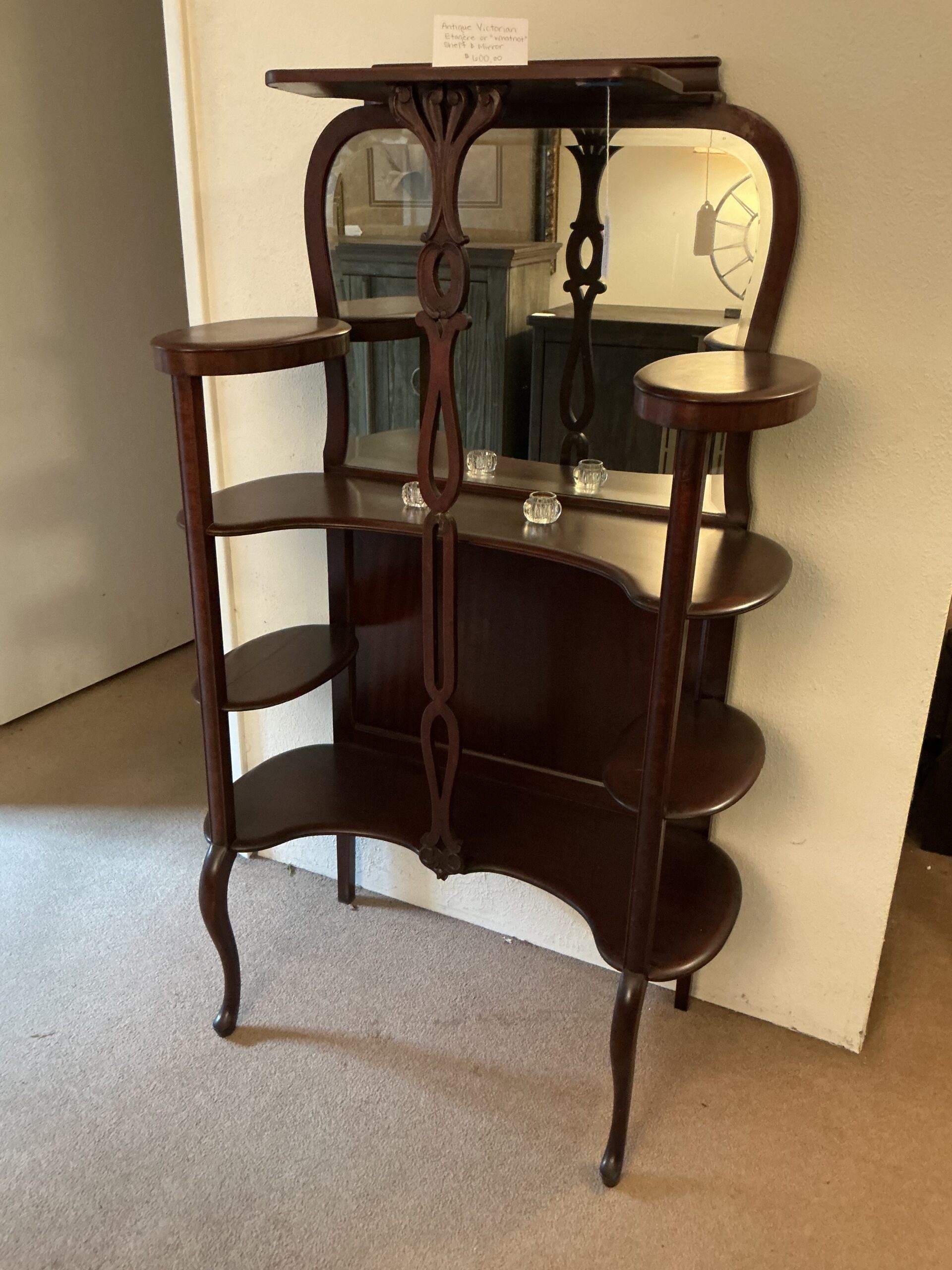 antique art nouveau etagere (what not shelf)
