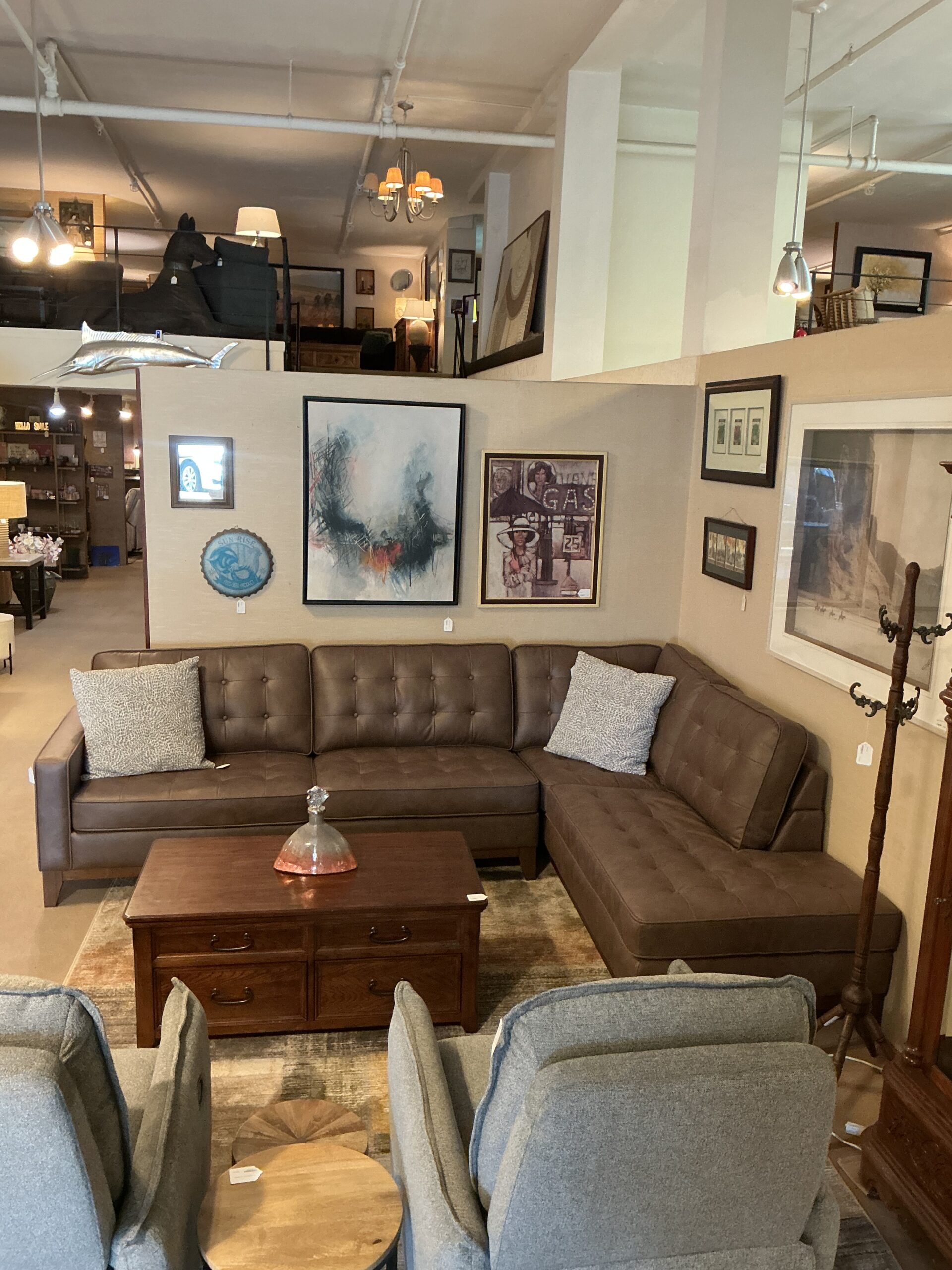 brown sofa chaise