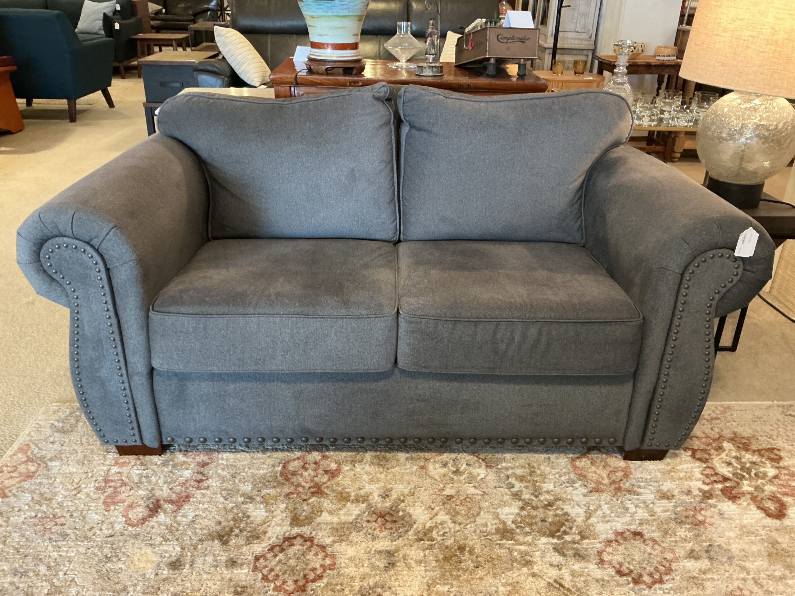 grey loveseat