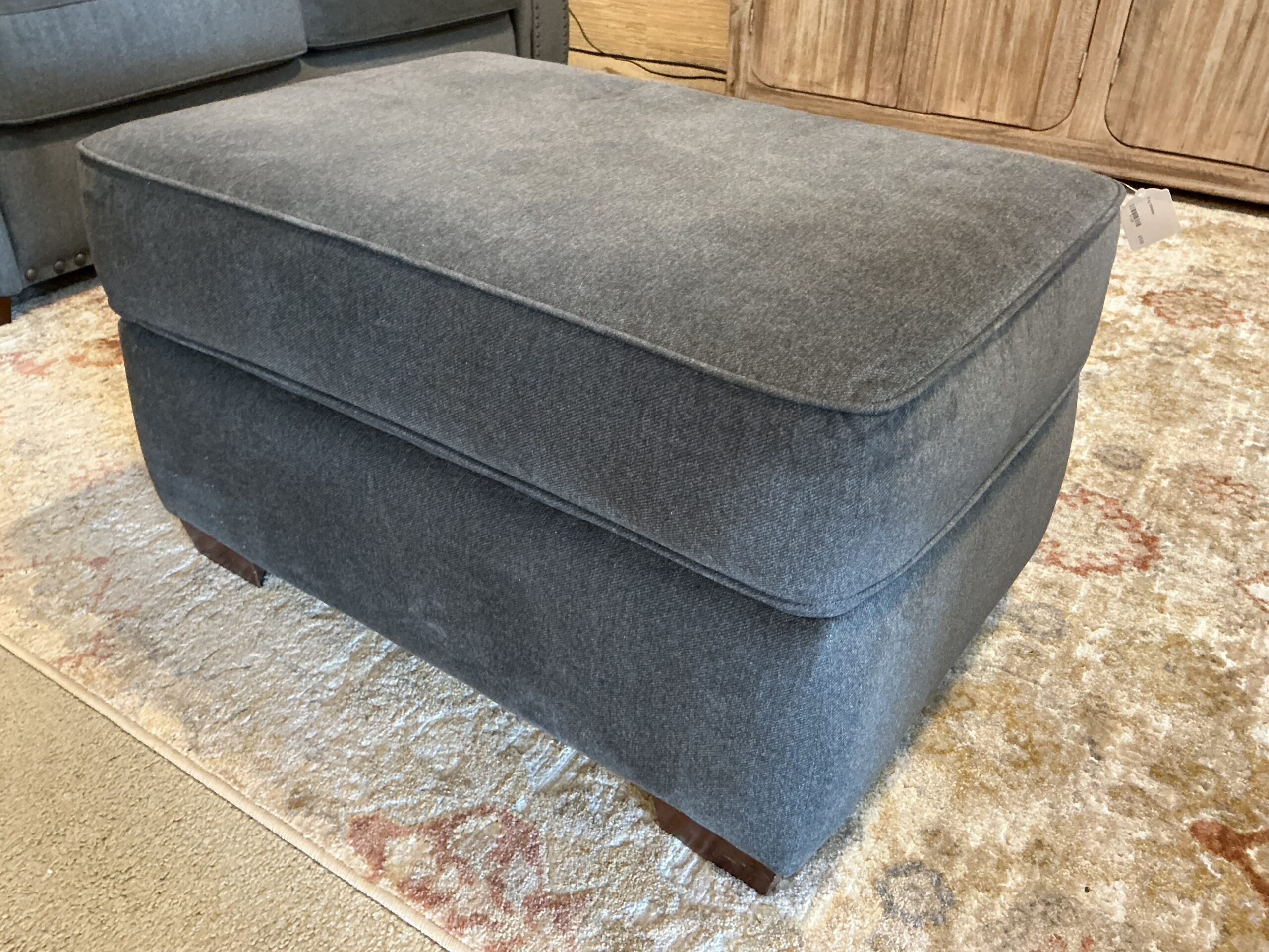grey ottoman
