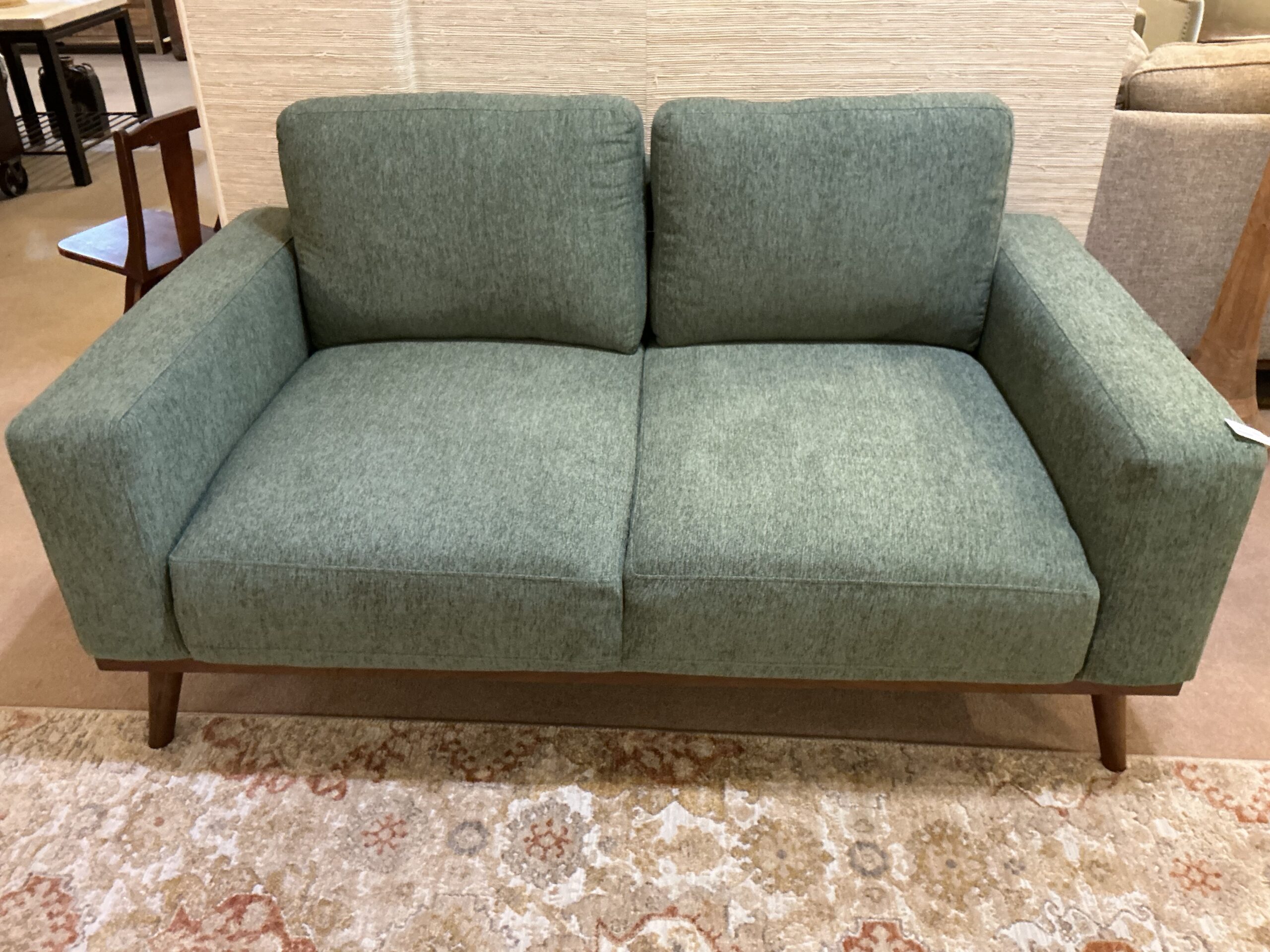 olive green loveseat